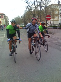 E in un batter d'ali sono all'arrivo... Arrivo