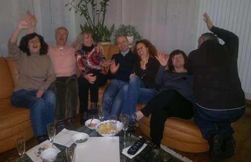 Gli amici Lori, Fede, Ferruccio e Mirko in visita a Bologna 